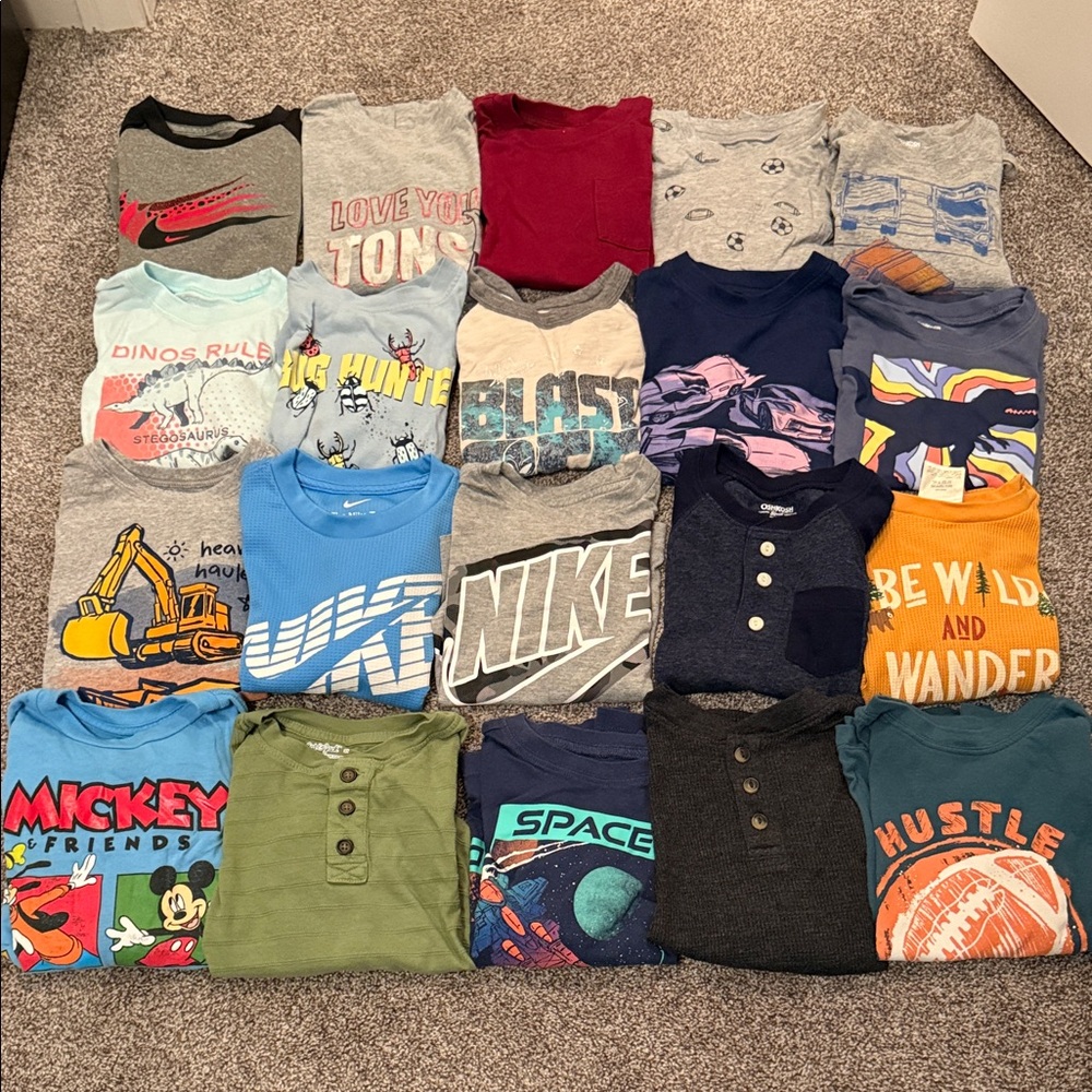 Bundle of 20 size 3T long sleeve shirts
